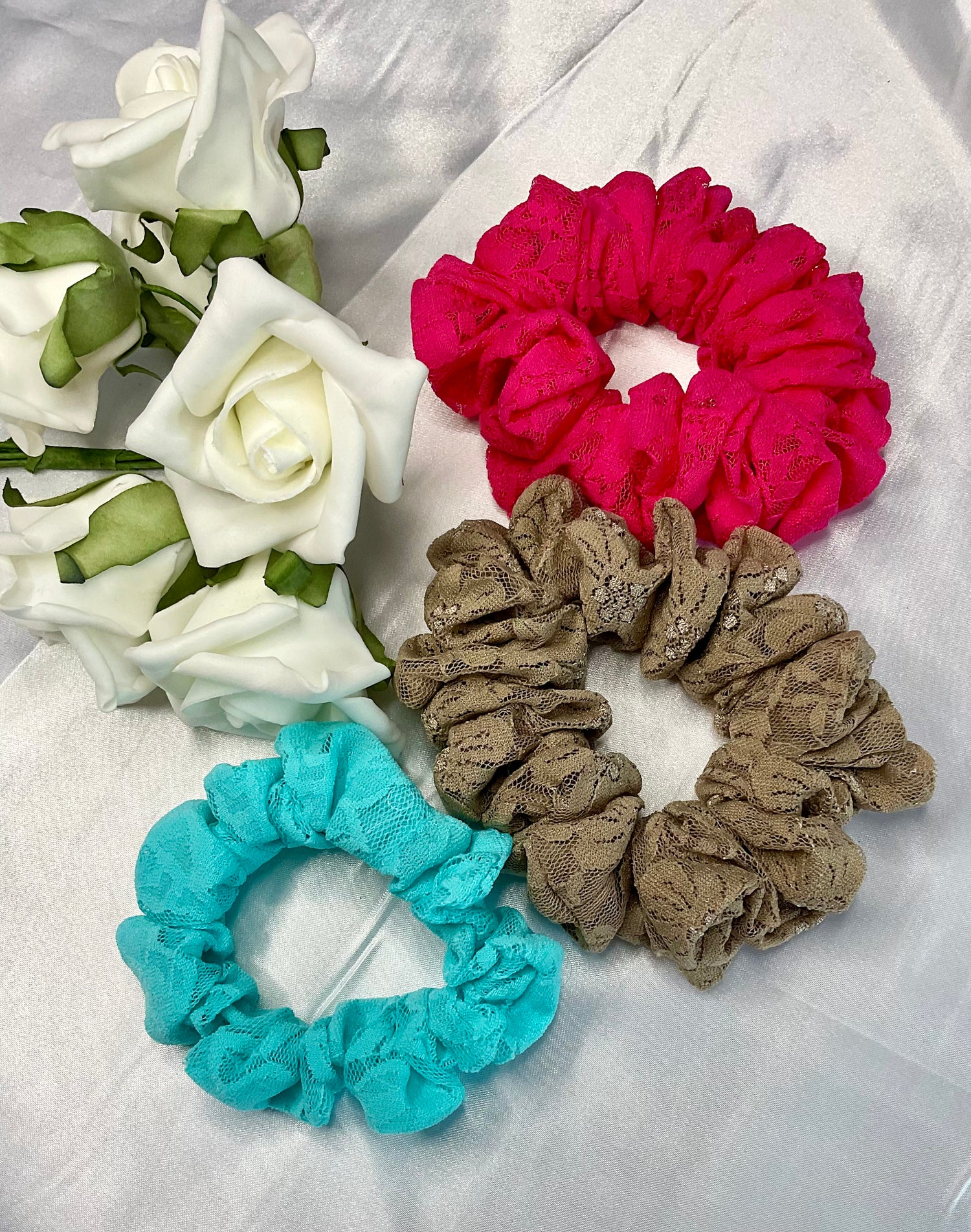 Handmade Lace Hair Scrunchies