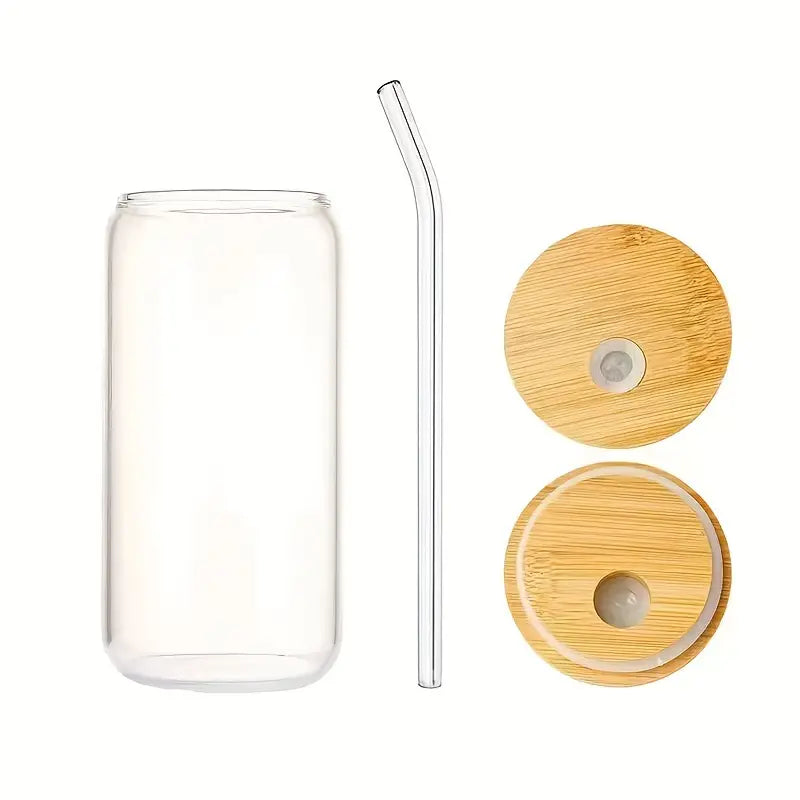 'I Love You Mom' Glassware With Bamboo Lid And Straw And FREE Coaster!