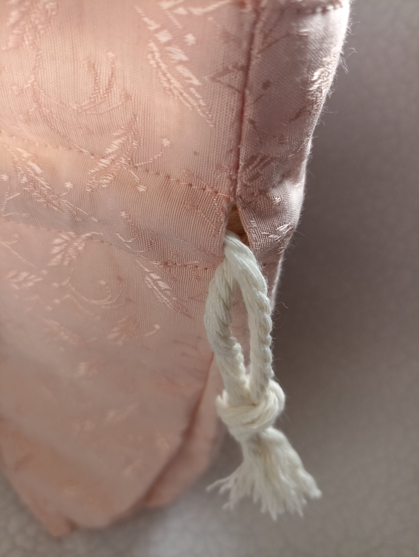Apricot Drawstring Bag Unique Durable Gift For Her Sustainable Fashionable Fully Lined With Inside Pocket