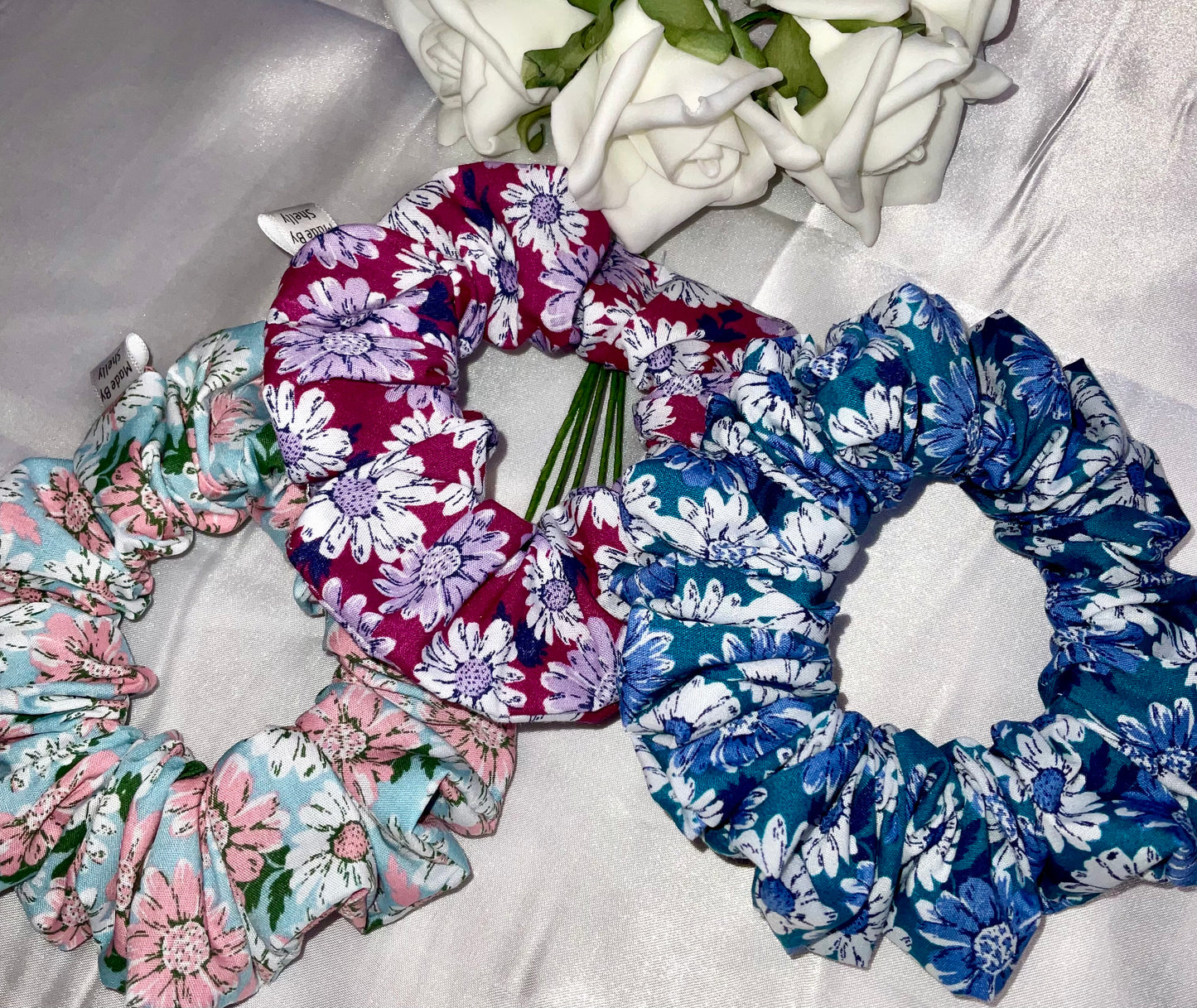 Daisy Hair Scrunchie